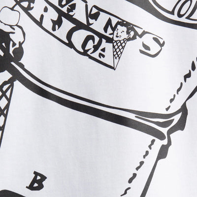 Icecream | ROLL S/S TEE { WHITE
