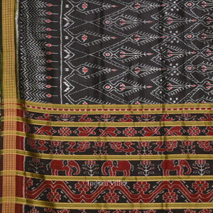 Exclusive Designer Black Odisha Ikat Contemporary Silk Saree