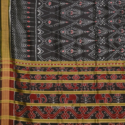 Exclusive Designer Black Odisha Ikat Contemporary Silk Saree
