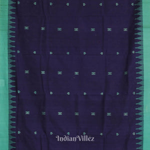 Navy Blue Odisha Ikat Sambalpuri Pure Cotton Saree
