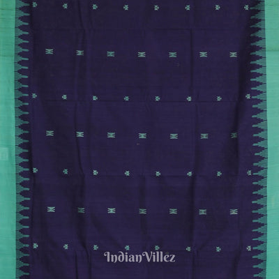 Navy Blue Odisha Ikat Sambalpuri Pure Cotton Saree
