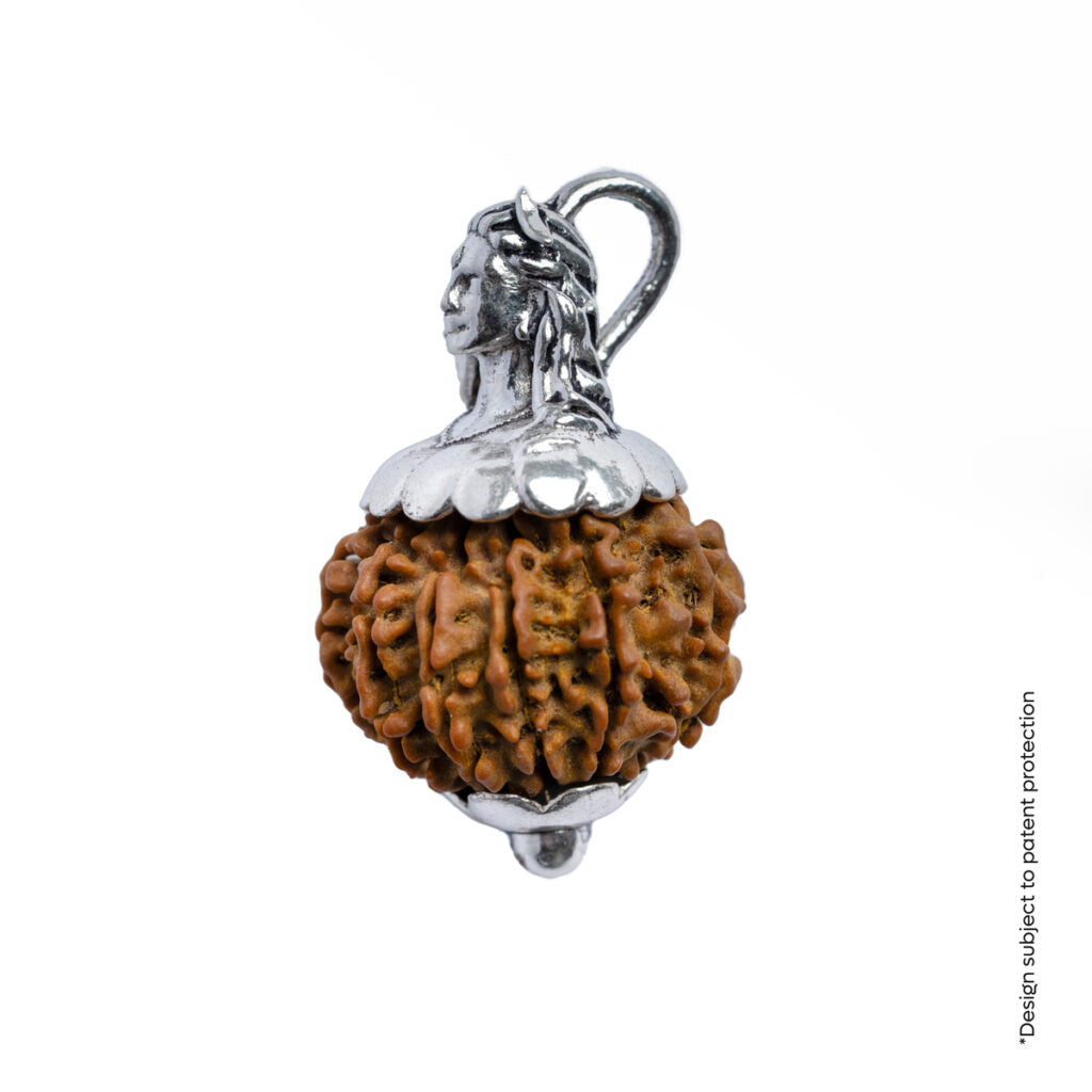 Adiyogi Pendant (10 Mukhi Nepali  Rudraksha) With Chain