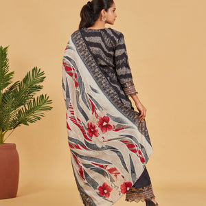 Black Printed Kurta Set