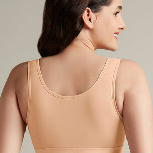 Easy Slip-On Non-Padded Non-Wired Cotton Bra - Sandalwood
