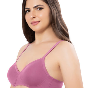 Cotton Casuals Padded Non-Wired Solid T-Shirt Bra - Malaga