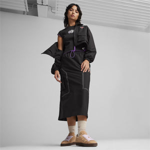 Puma | X-GIRL MIDI SKIRT  { BLACK