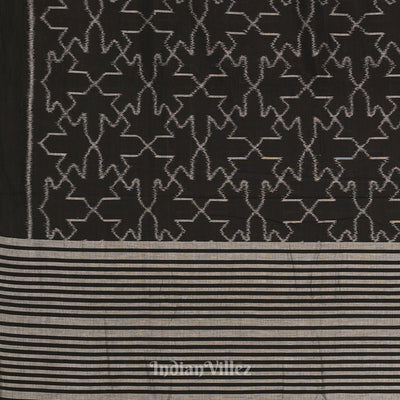 Black Pure Sambalpuri Cotton Saree