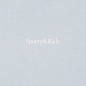 SPORTY & RICH | SERIF LOGO SWEATPANT { BABY BLUE/WHITE