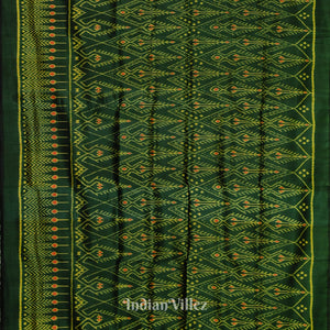 Green Yellow Designer Odisha Ikat Contemporary Silk Saree