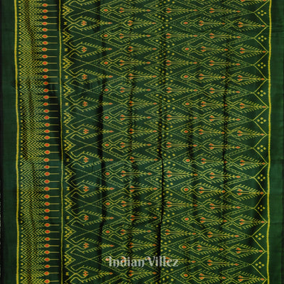 Green Yellow Designer Odisha Ikat Contemporary Silk Saree