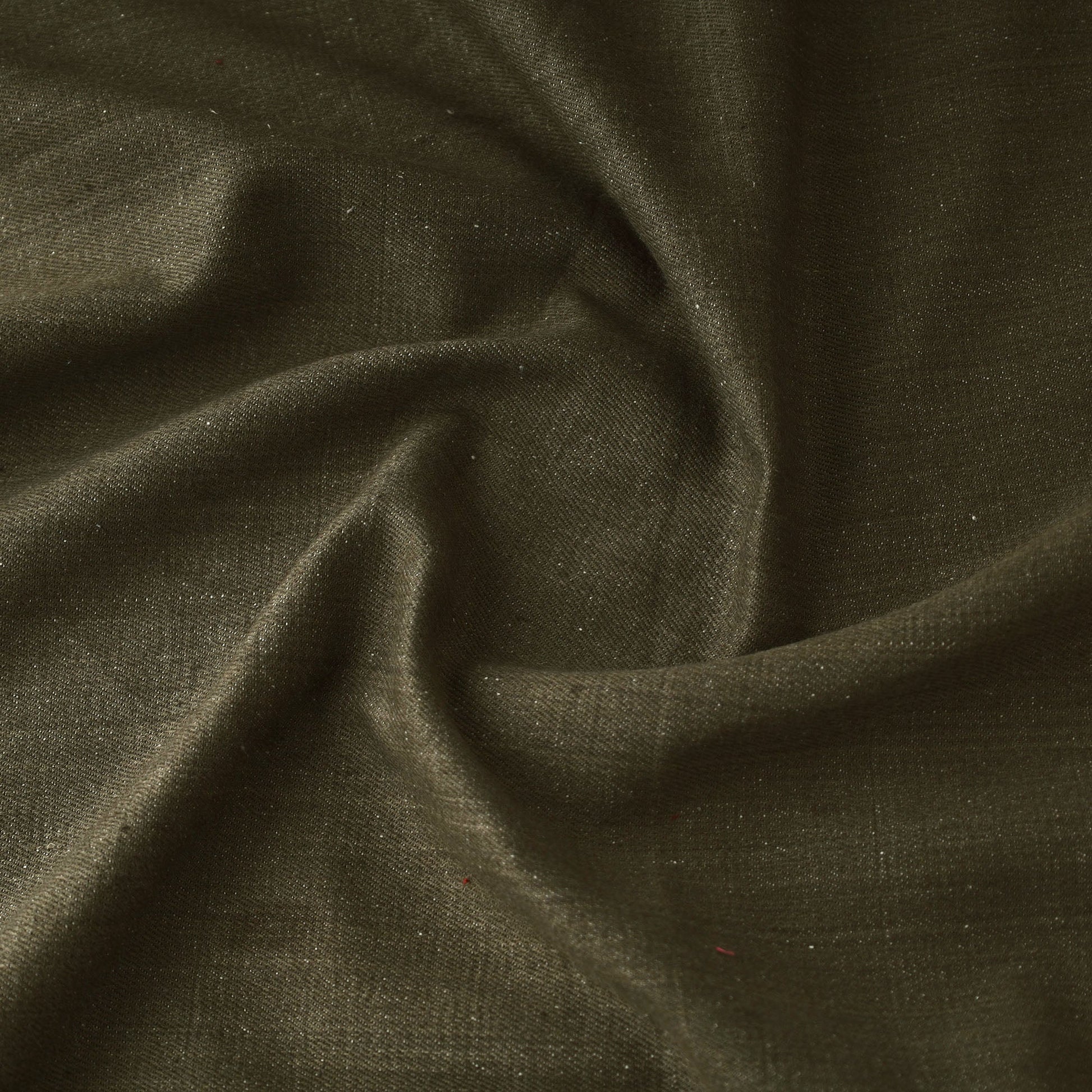 Green - 2/40 Twill Cotton Handspun Handloom Natural Dyed Plain Fabric 14