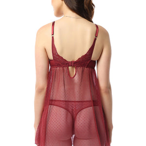 Eternal Bliss Padded Wired Babydoll - Rio Red