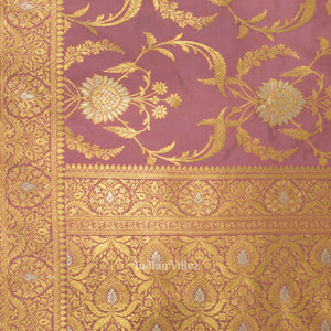 Rose Pink Meenakari Banarasi Katan Silk Saree