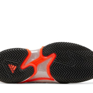 adidas Barricade White Black Solar Red
