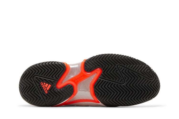 adidas Barricade White Black Solar Red