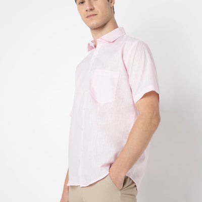 Cotton Linen Half Sleeve Shirt