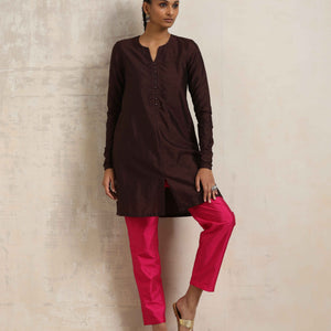 trueBrowns Cola Silk Kurta Co-ord Set