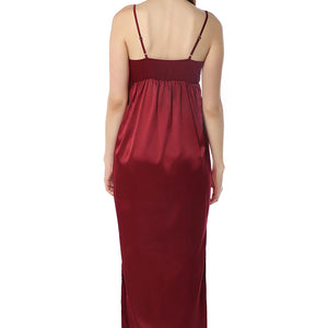 Eternal Bliss Full-length Satin Chemise - Rio Red