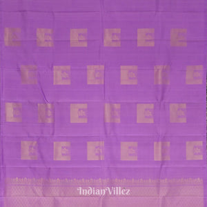 Lavender Pure Kanjivaram Soft Silk Saree