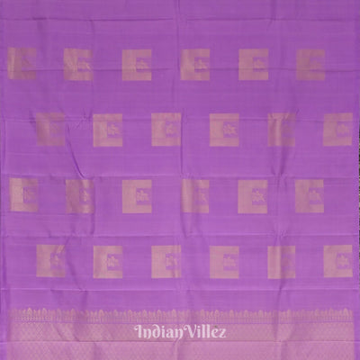 Lavender Pure Kanjivaram Soft Silk Saree