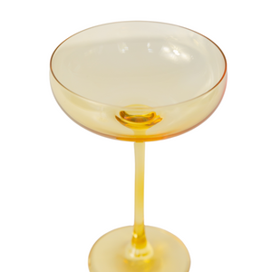 Estelle Colored Champagne Coupe Stemware - Set of 2 {Yellow}