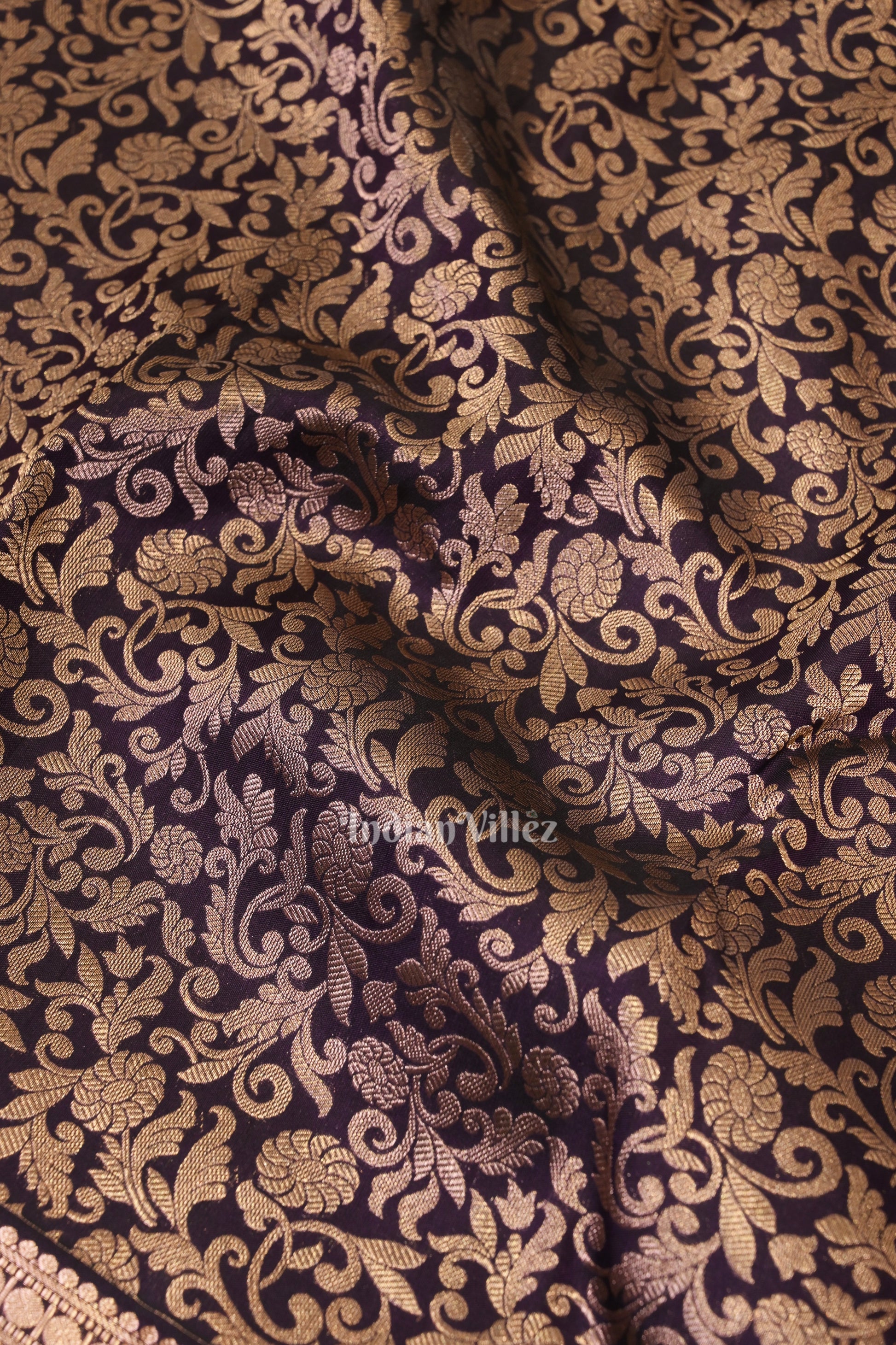 Navy Blue Pure Kanjivaram Silk Saree