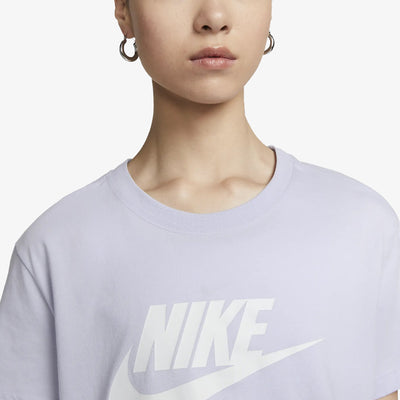 Nike | CROPPED  { OXYGEN PURPLE/WHITE