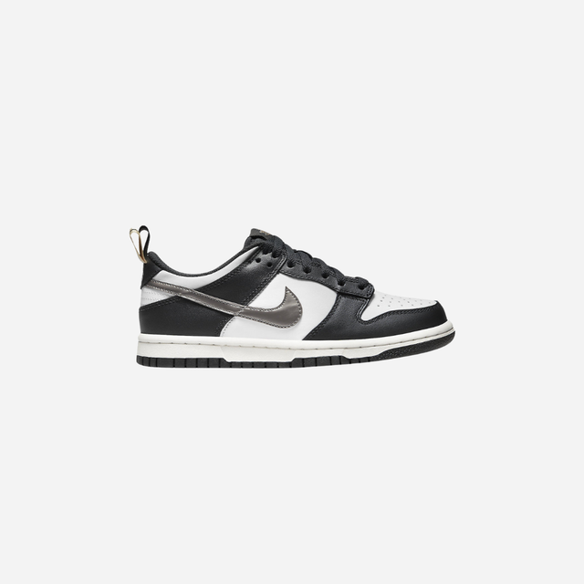 Nike Dunk Low Black White Metallic GS