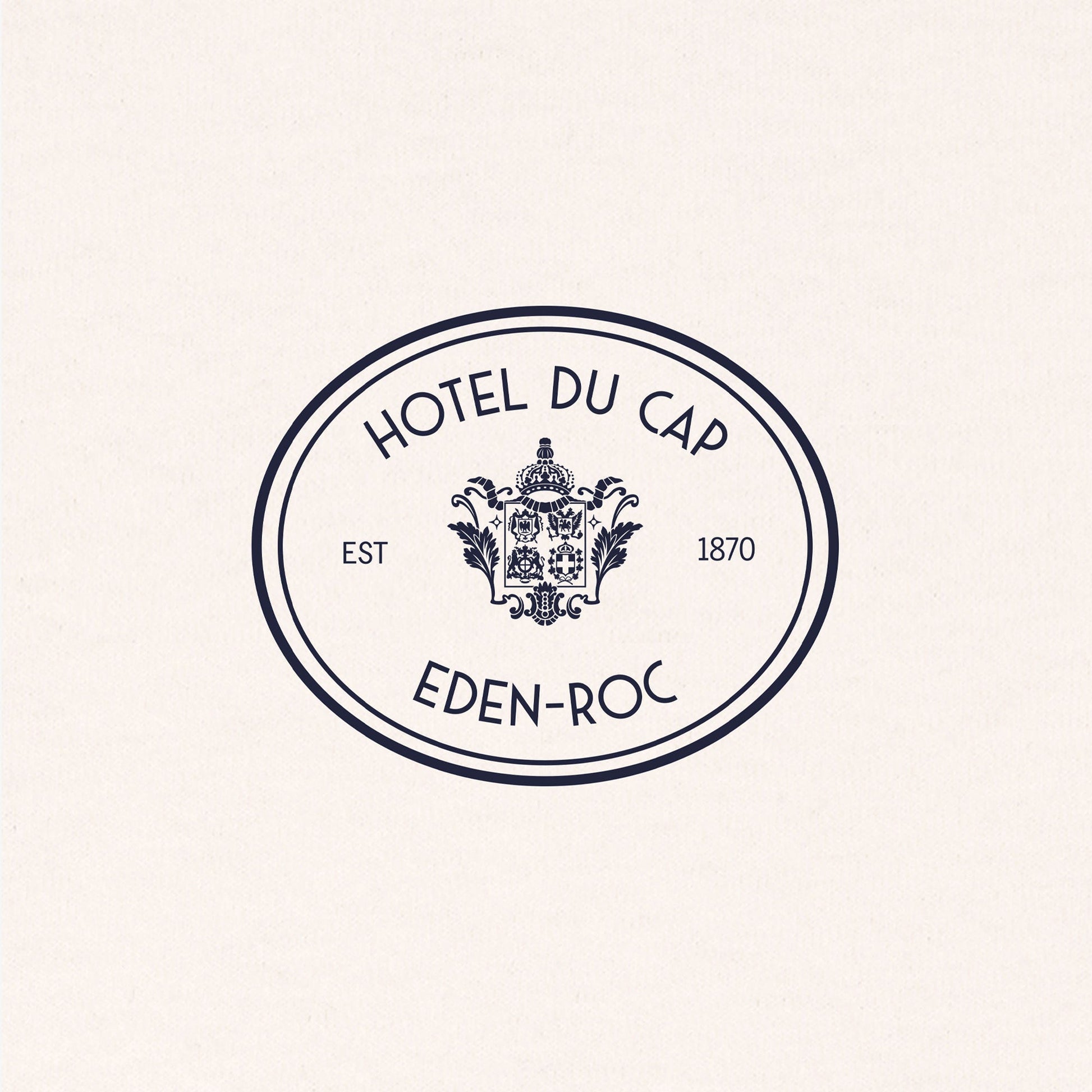 SPORTY & RICH | EDEN CREST KENNEDY T-SHIRT { CREAM/NAVY