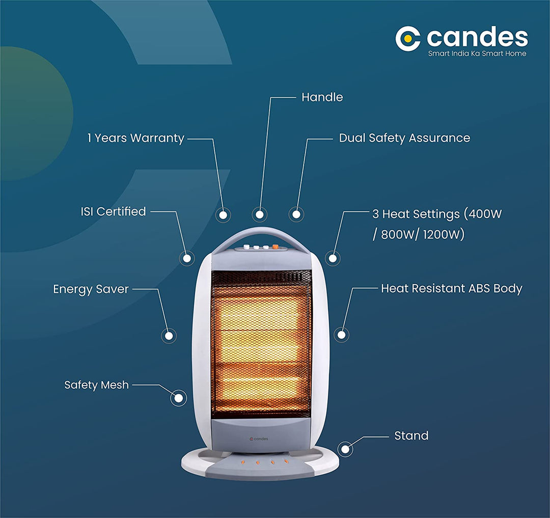 Infra3 Noiseless 1200Watt Halogen Room Heater