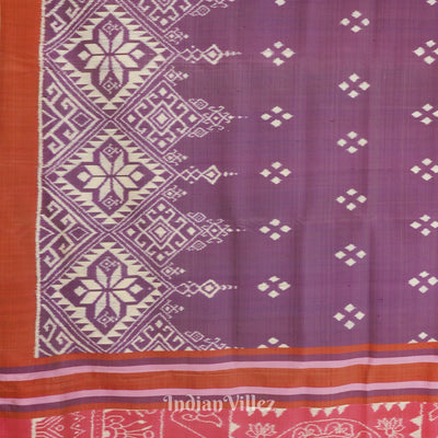 Lavender Dual Tone Odisha Ikat Designer Contemporary Silk Saree
