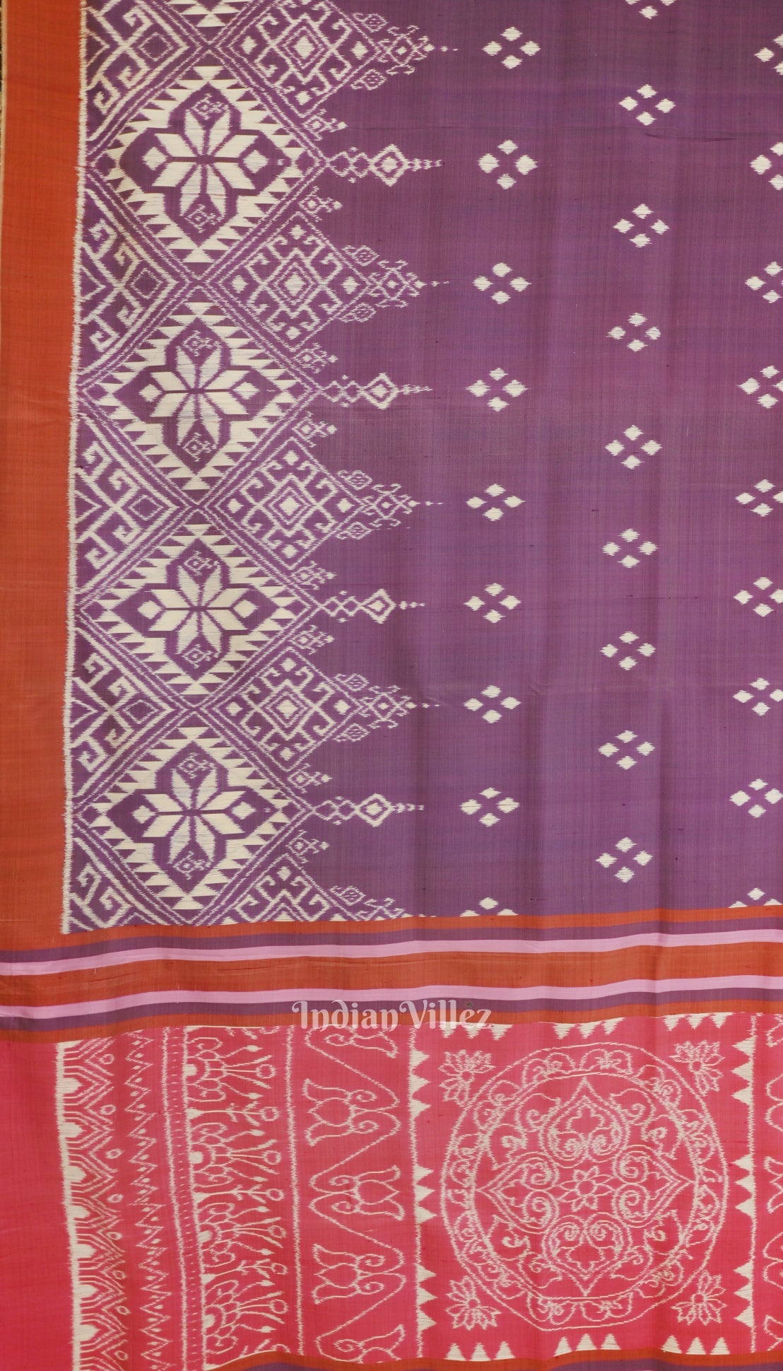 Lavender Dual Tone Odisha Ikat Designer Contemporary Silk Saree