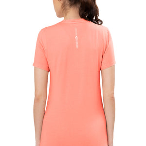 Energize Short Sleeve V-Neck Active T-Shirt - Coral Almond