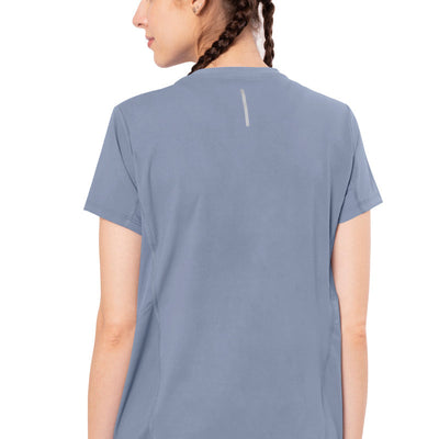 Flaunt Short Sleeve Round Neck Workout T-Shirt - Tempest