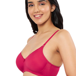 Smooth Elegance Padded Non-wired T-shirt Bra - Pursian Red