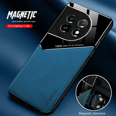 OnePlus 11R Vintage Leather Magnetic Holder Case
