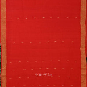 Red Butta Design Cotton Paithani Saree