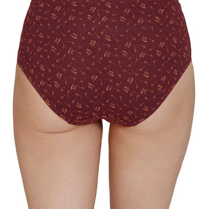 Inner Elastic Print Mid Rise Hipster Panties (Pack of 3)