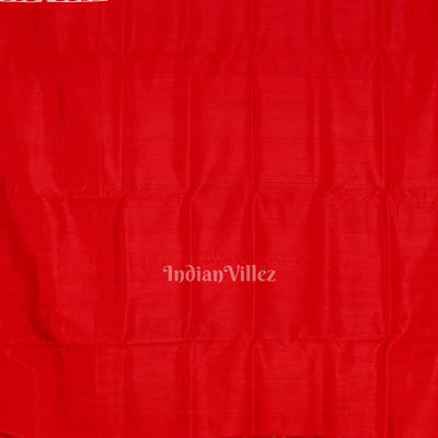 Reddish Orange Odisha Ikat Designer Contemporary Silk Saree