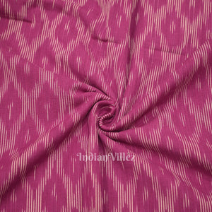 Magenta Pink Pochampally Ikat Cotton Fabric
