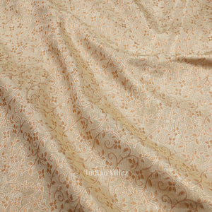 Off White Pure Kanjivaram Tissue Silk Saree