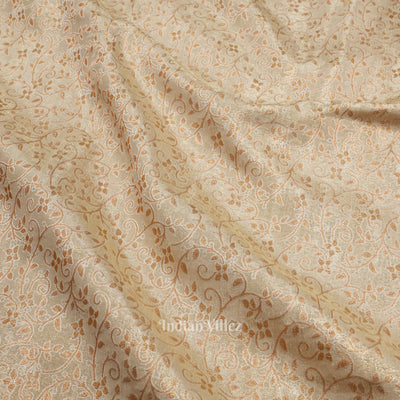 Off White Pure Kanjivaram Tissue Silk Saree