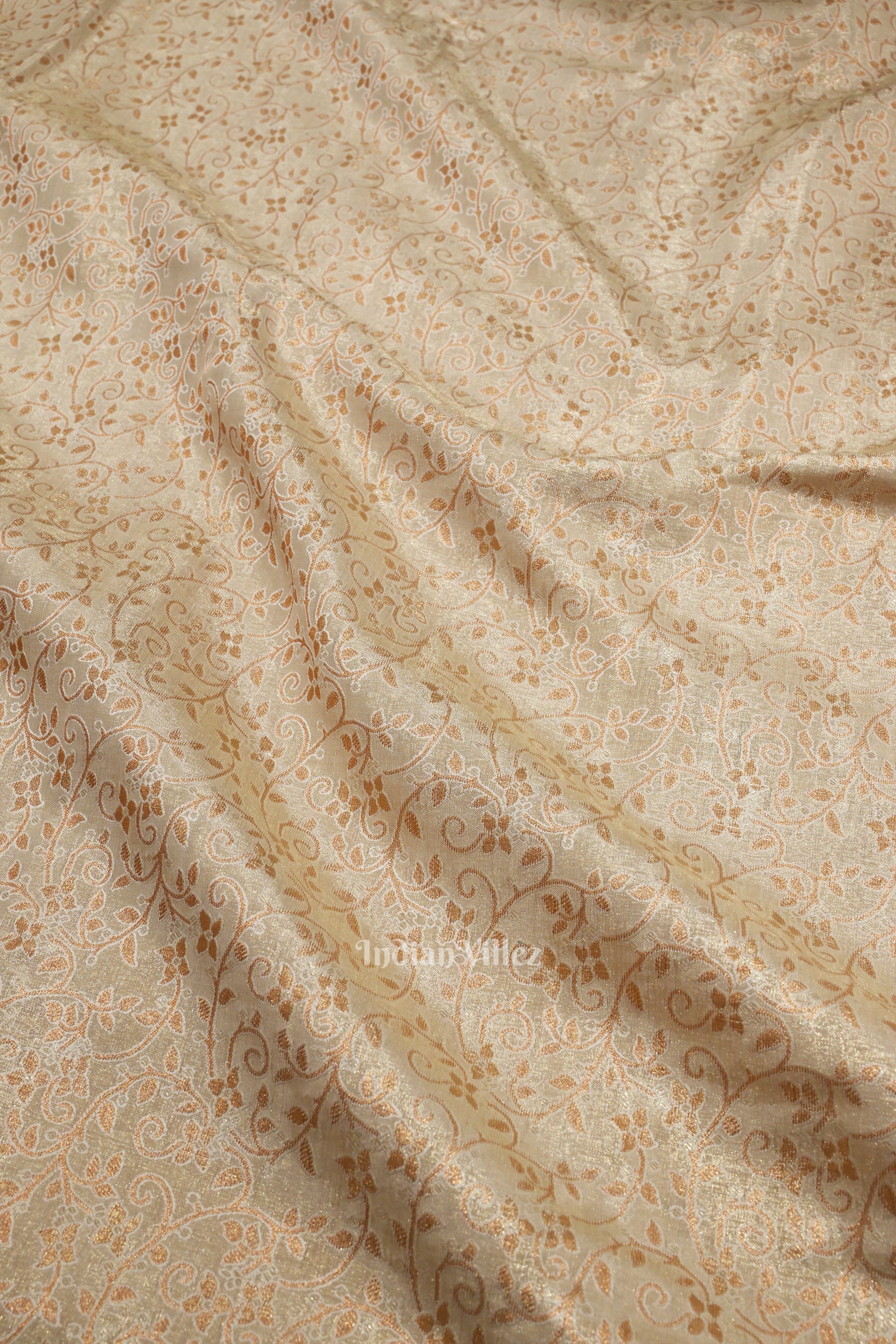 Off White Pure Kanjivaram Tissue Silk Saree