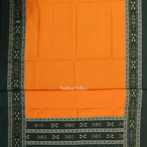 Green Yellow Pasapali Sambalpuri Cotton Dress set with Dupatta