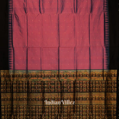 Magenta Dual Tone Bomkai Odisha Ikat Silk Saree