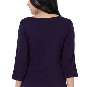 Lace Touch Sleep Top - Midnight