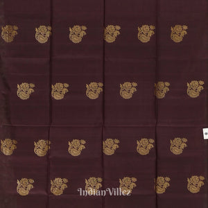 Black Coffee Pure Kanjivaram Soft Silk Saree