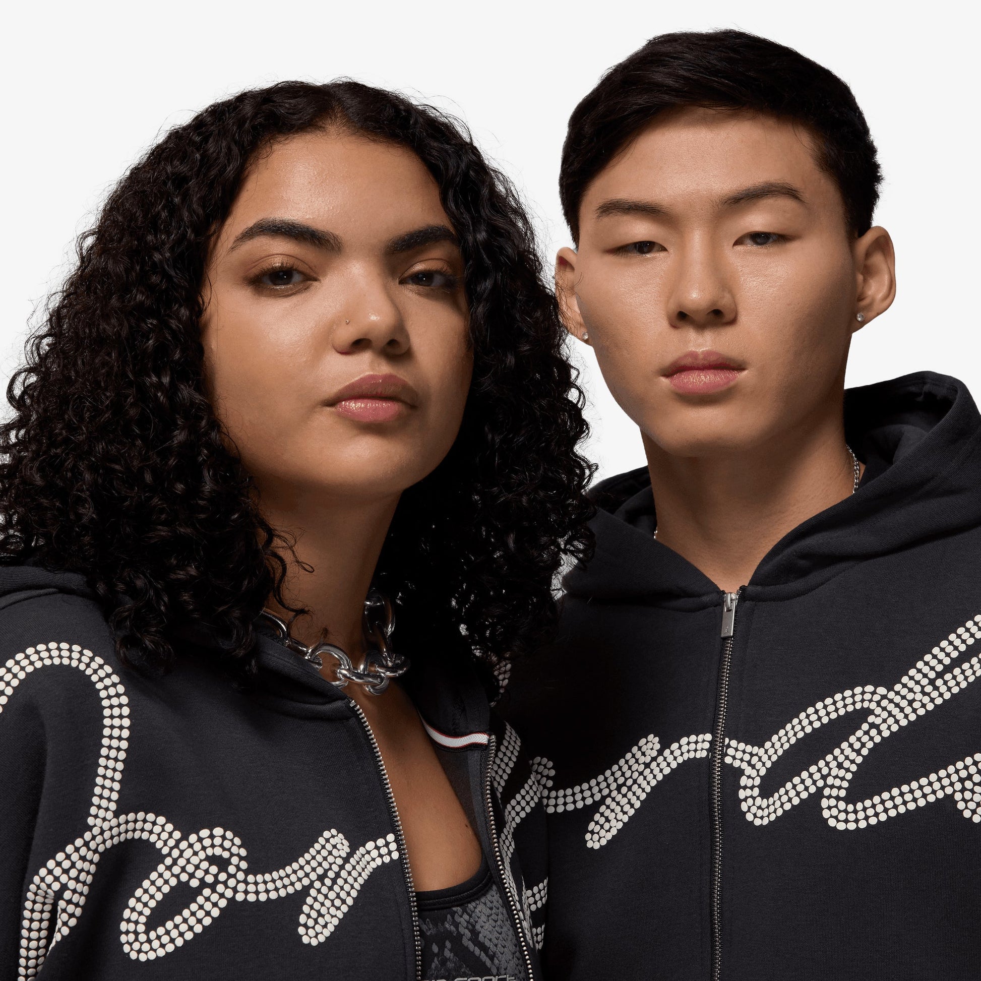JORDAN | MVP FULL ZIP FLEECE HOODIE { OFF NOIR/SAIL/SAIL