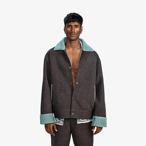 F A R A K | BASICS MONOCHROME JACKET { BROWN