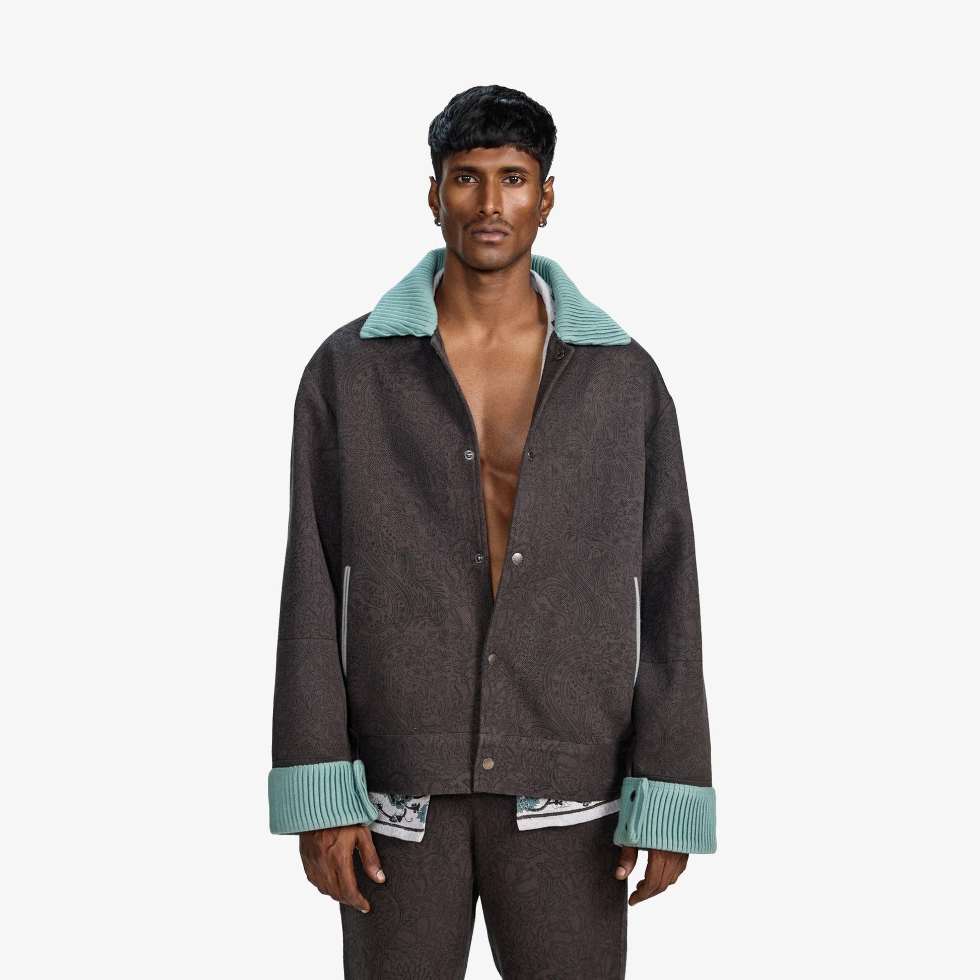 F A R A K | BASICS MONOCHROME JACKET { BROWN